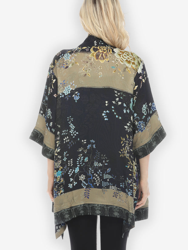 Queenly Radiant Charm in Vintage Silk Kimono