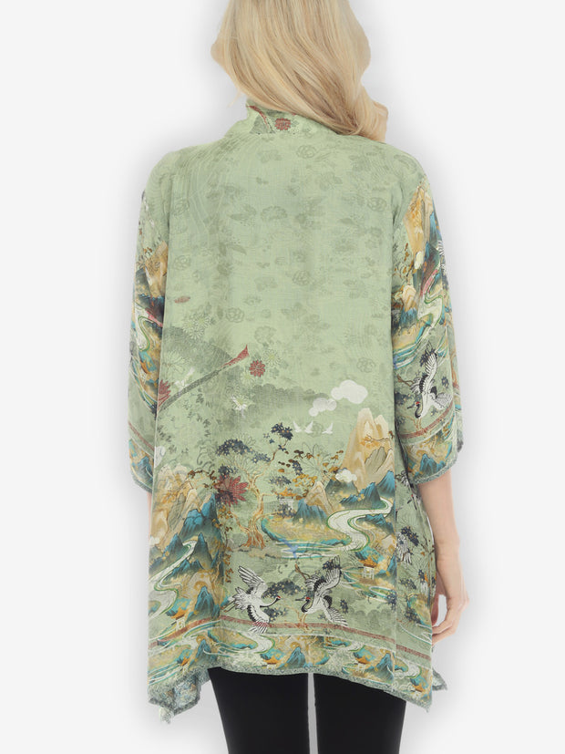 Reversible Silk Kimono Jacket