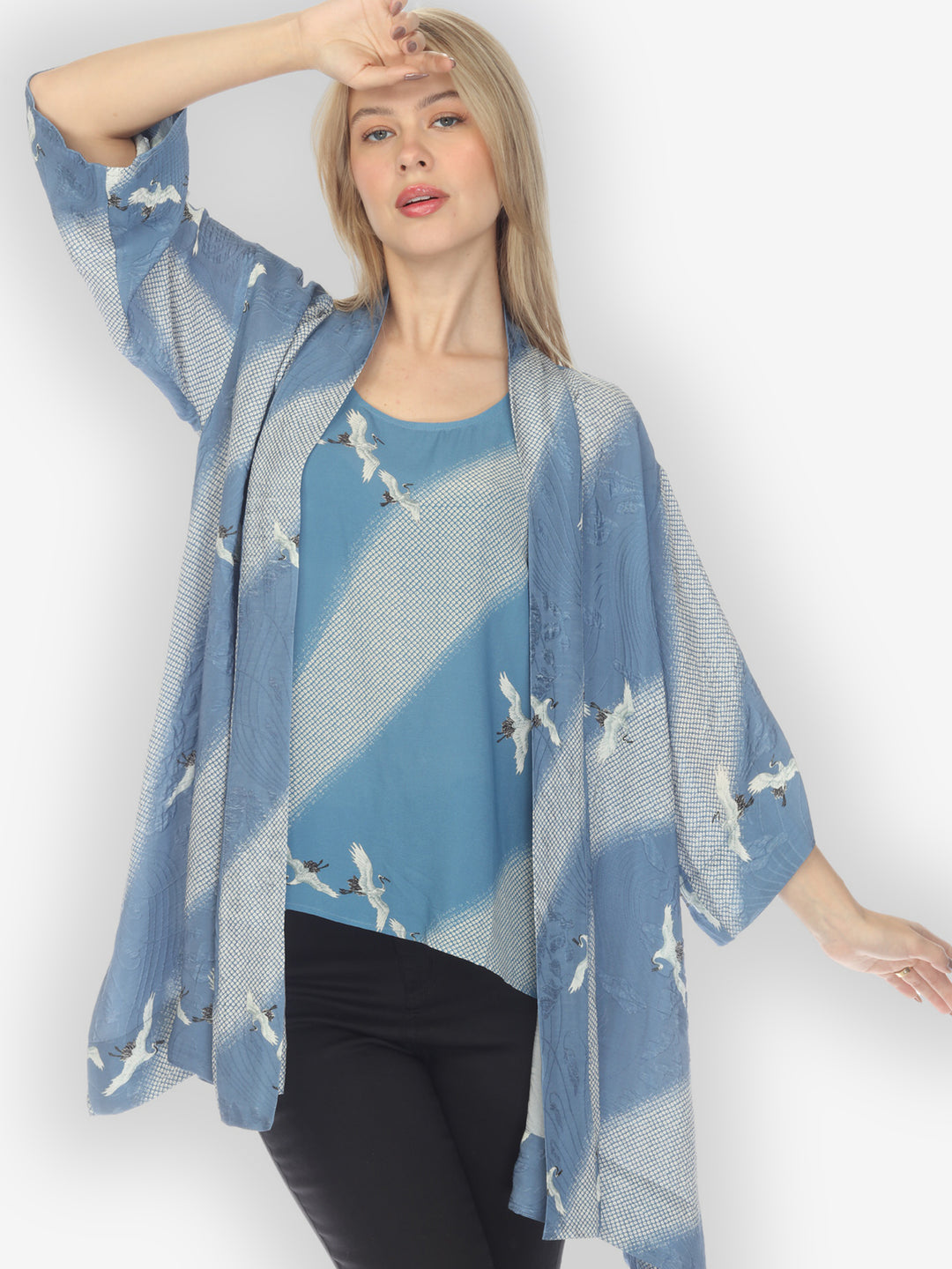 Shibori Flying Crane Tank Top