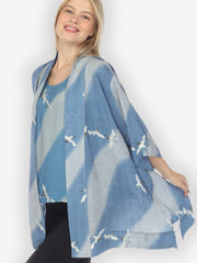 Shibori Flying Crane Silk Kimono