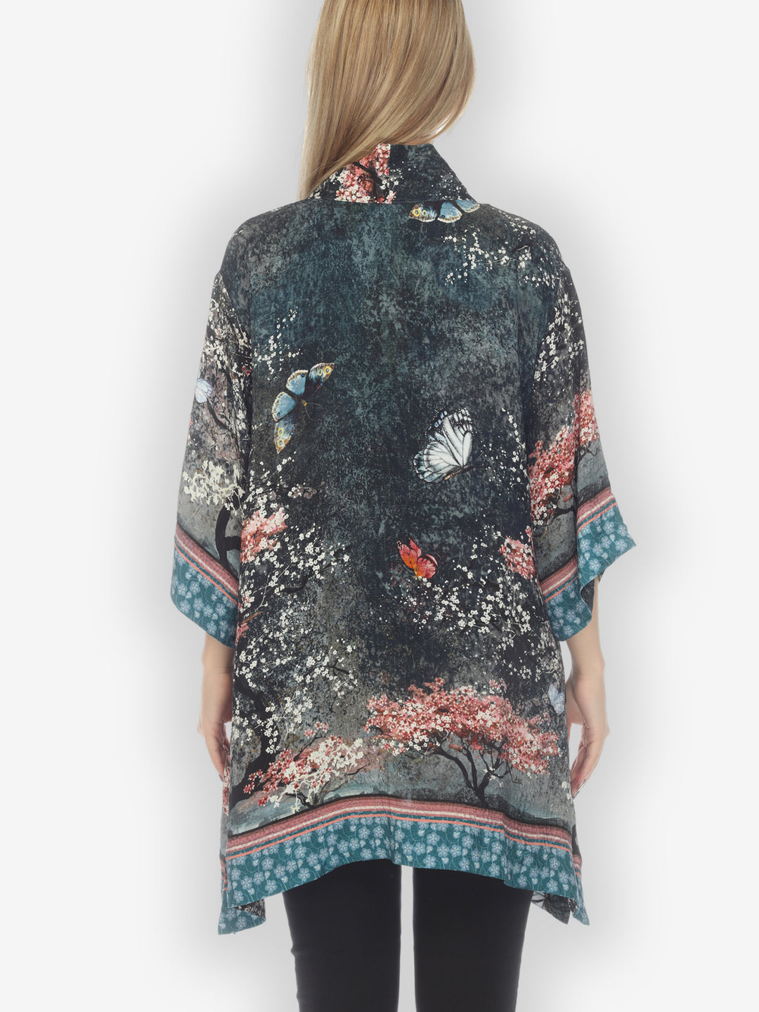 Sakura Night Silk Kimono