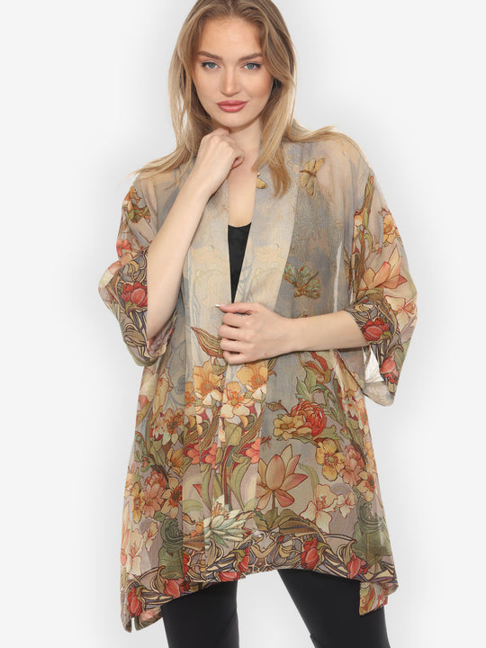 Vintage Art Nouveau Kimono Jacket