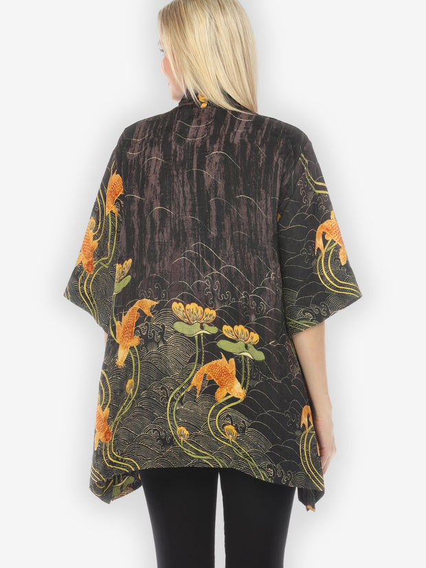 Water Lily Koi Kimono Jacket