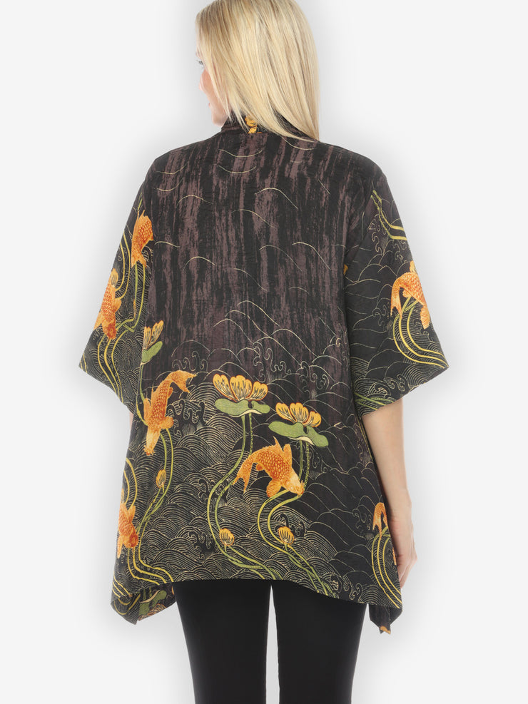 Water Lily Koi Kimono Jacket