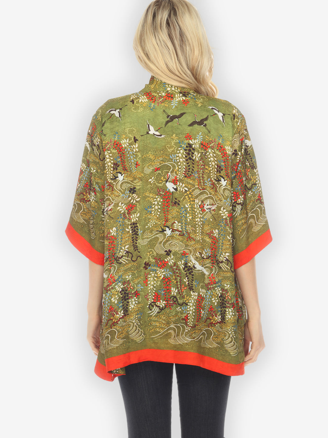 Wisteria Long Life Silk Blend Kimono Jacket