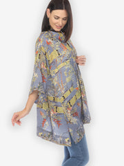 Water World Silk Kimono Jacket