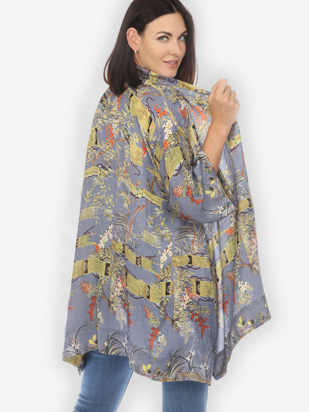 Water World Silk Kimono Jacket