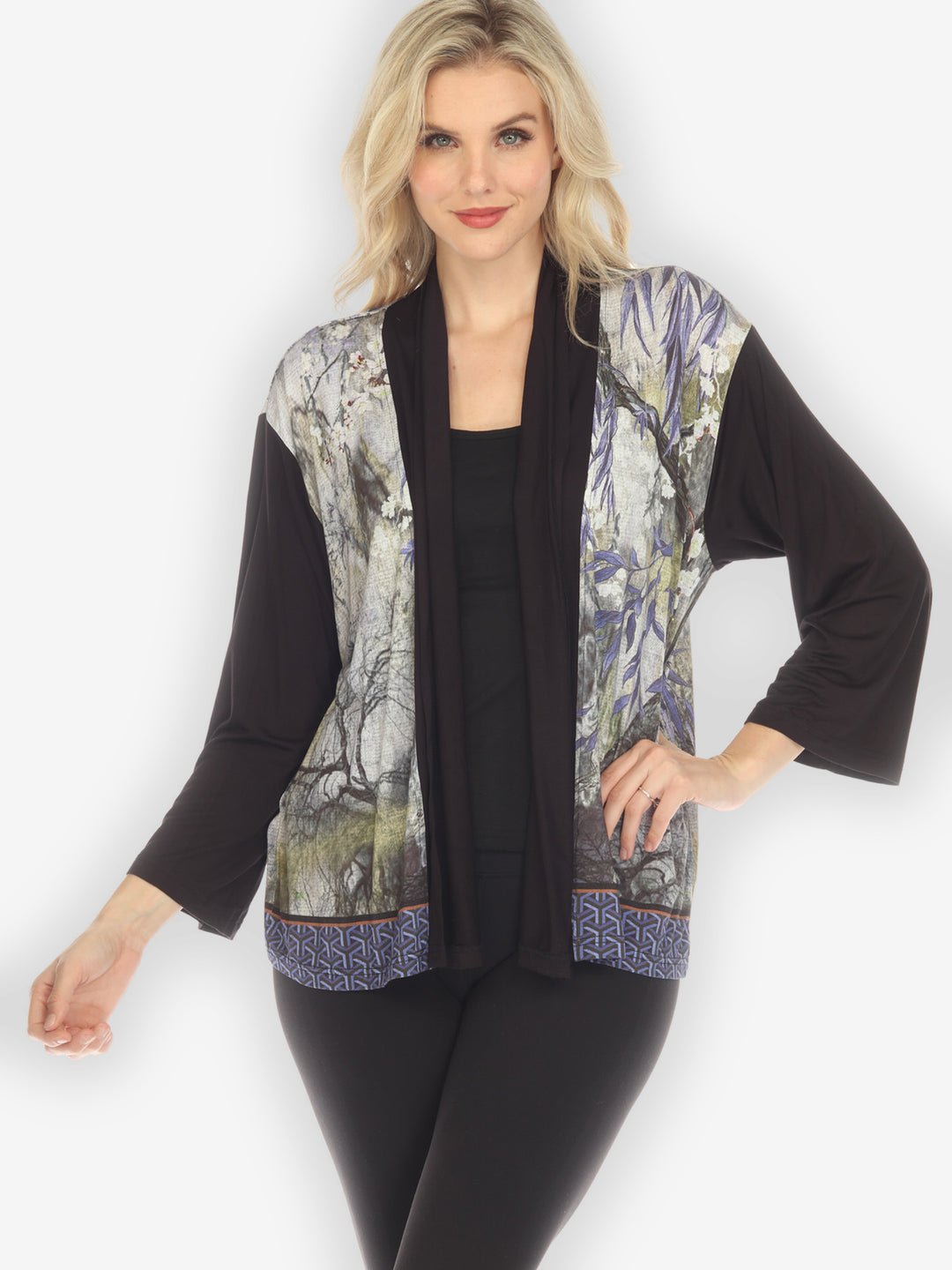 Blossom Sakura Tree in Olive Cardigan