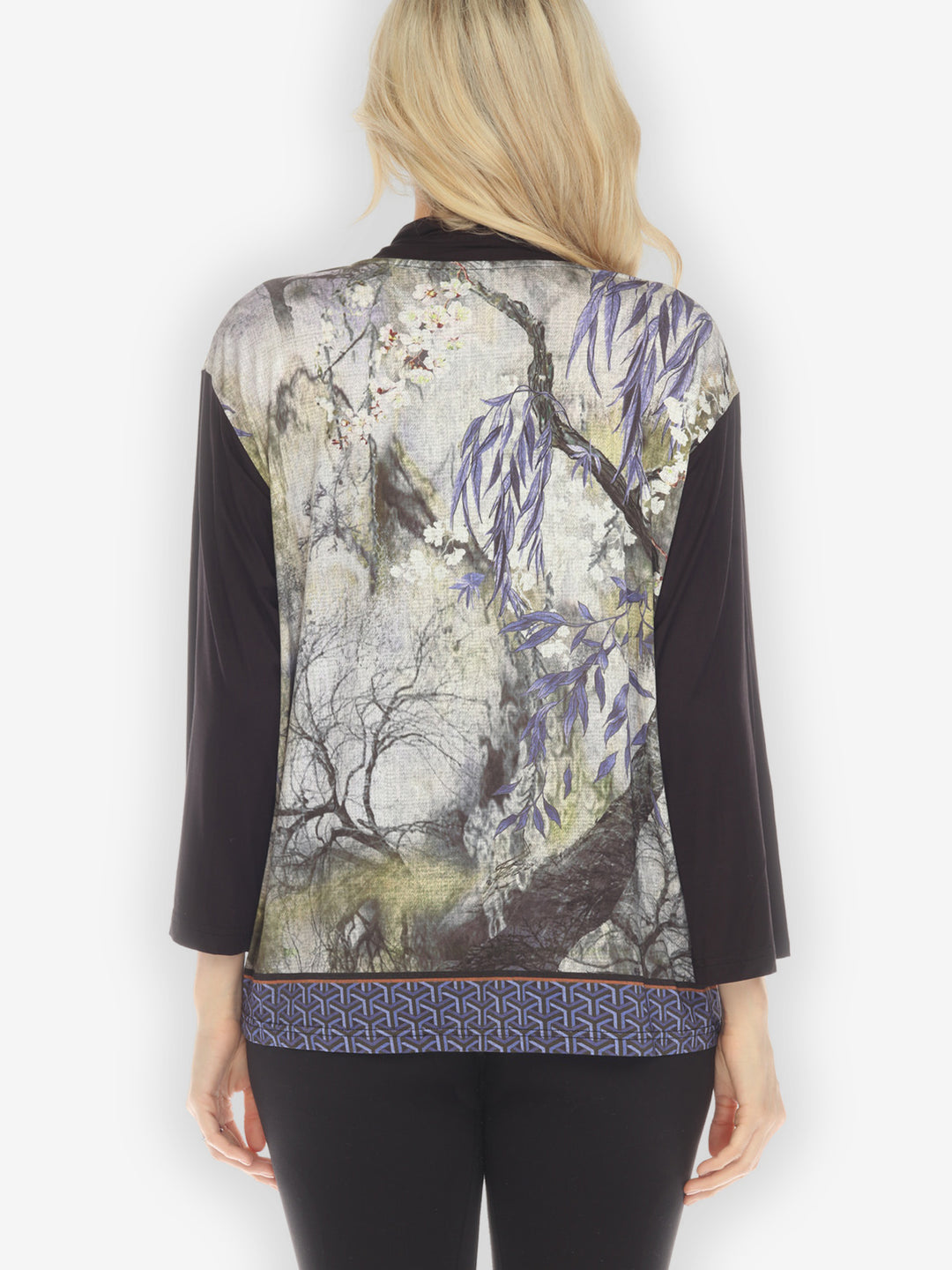 Blossom Sakura Tree in Olive Cardigan