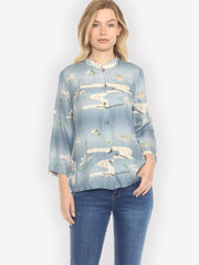 Butterflies Fans Japanese Blouse - S