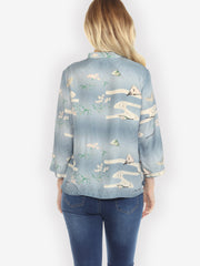 Butterflies Fans Japanese Blouse - S