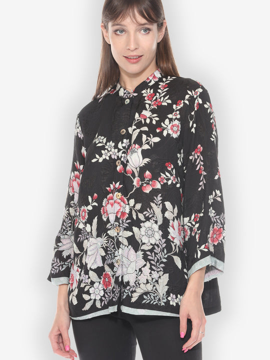 Botanical in Garden Silk Blouse