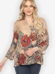 Bohemian Oriental Silk Blouse