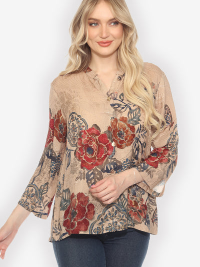 Bohemian Oriental Silk Blouse