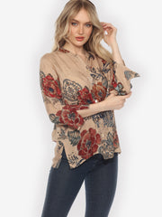 Bohemian Oriental Silk Blouse