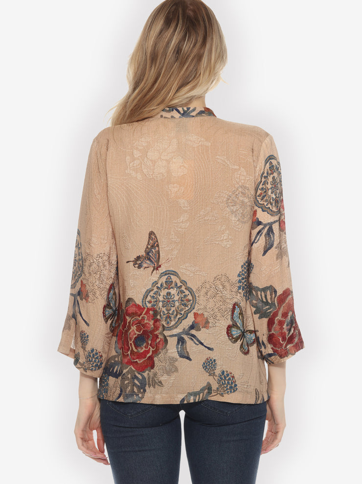 Bohemian Oriental Silk Blouse
