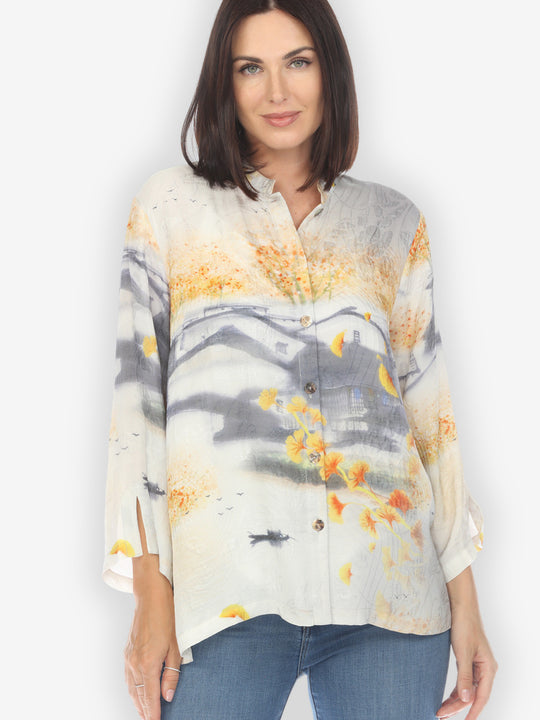 Golden Happy Silk Blouse
