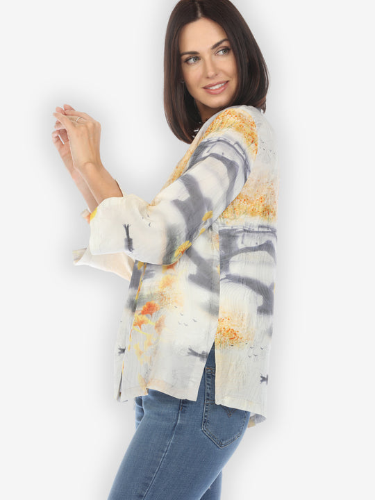 Golden Happy Silk Blouse