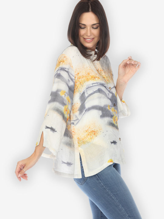 Golden Happy Silk Blouse