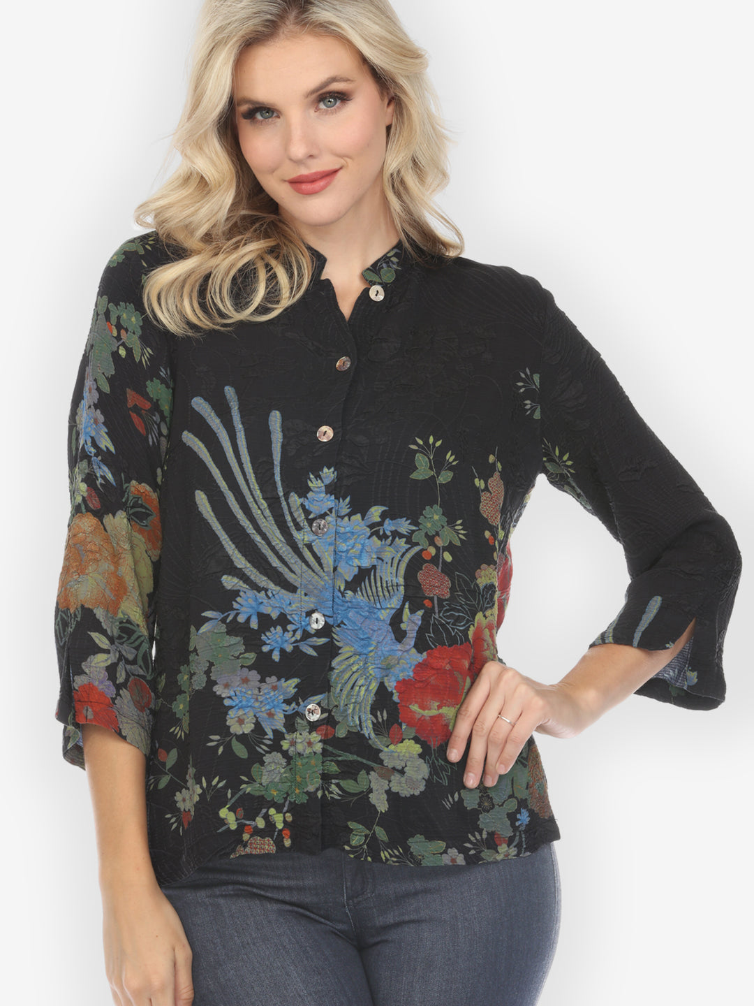 Garden of Hope Hand Dyed Silk Blouse