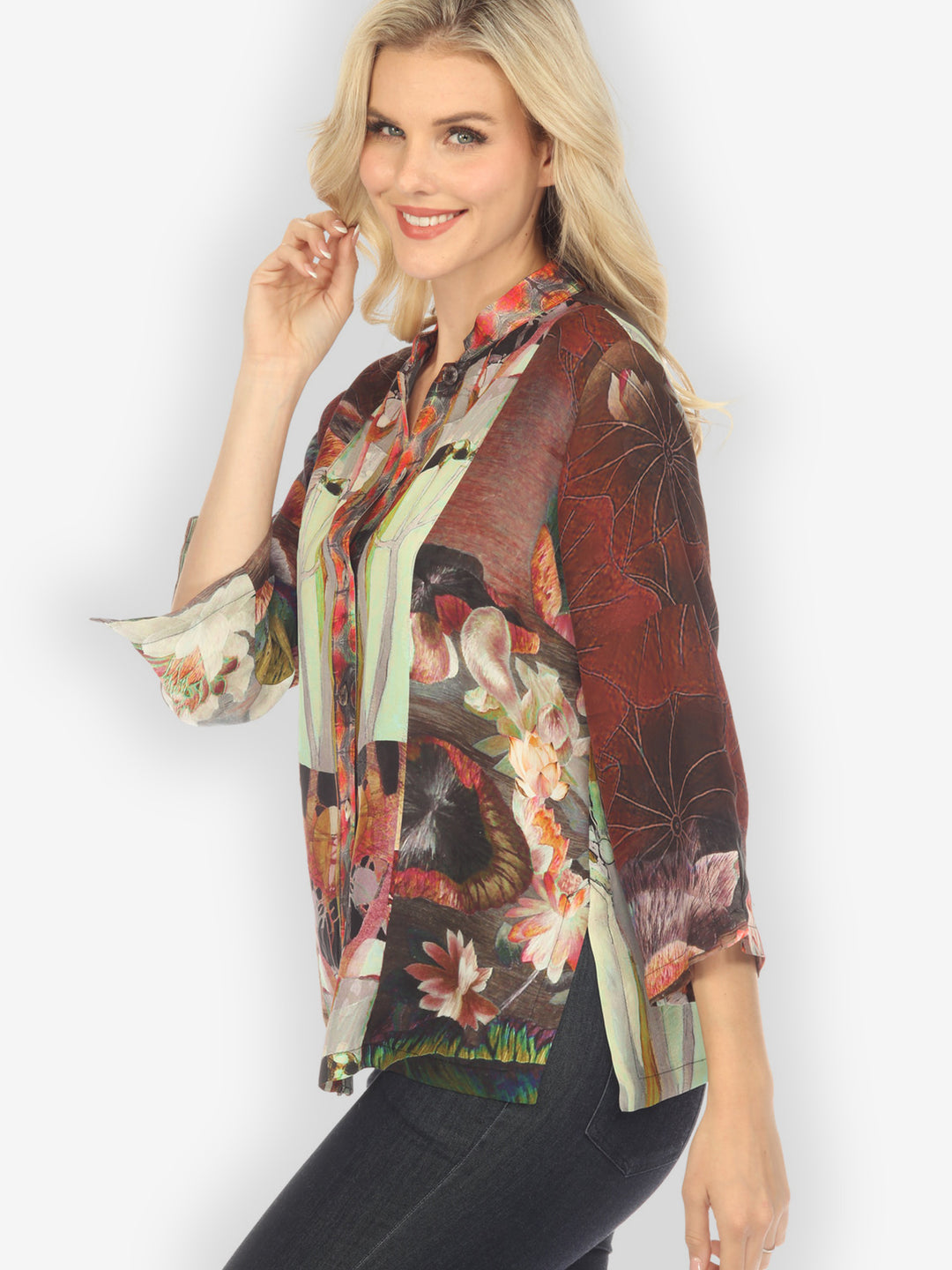 Giant Water Lily Silk Blouse