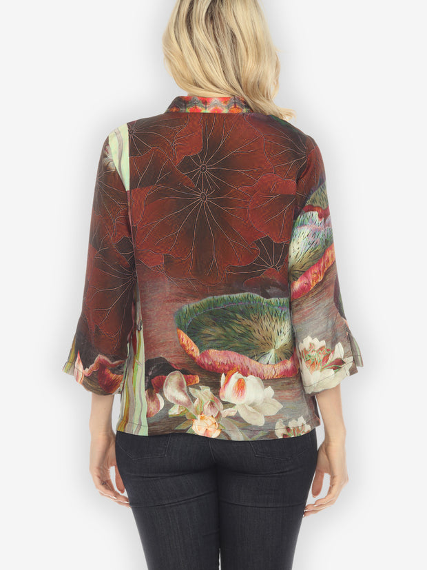 Giant Water Lily Silk Blouse