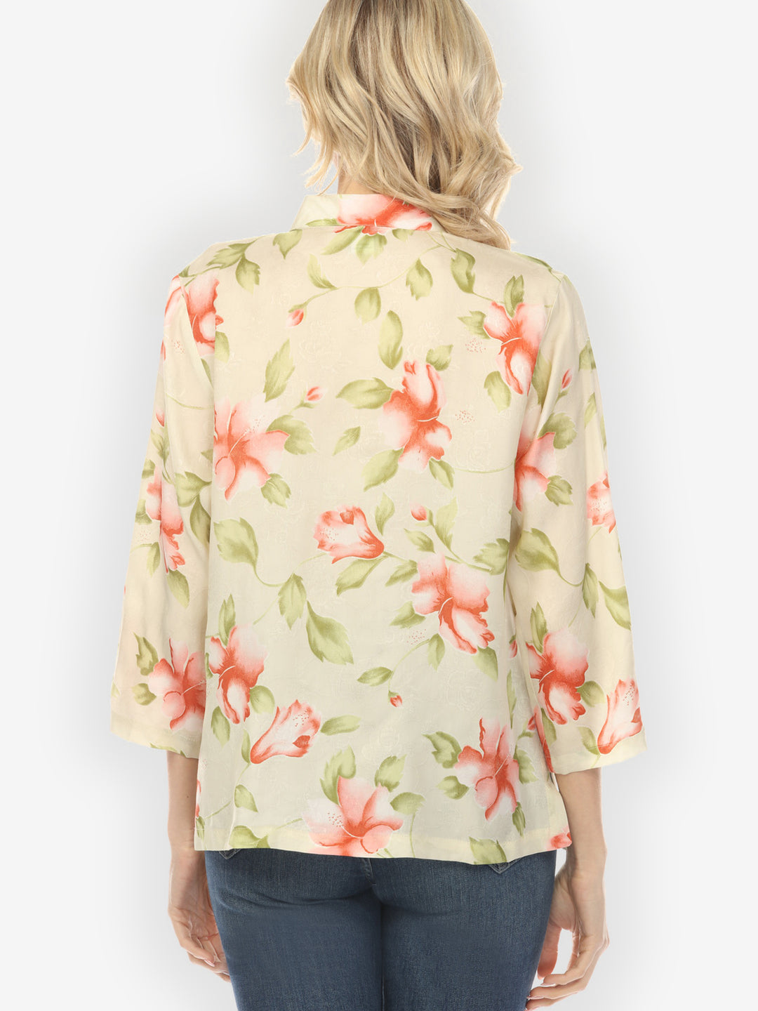Hibiscus Leafy Light Tea Green Blouse
