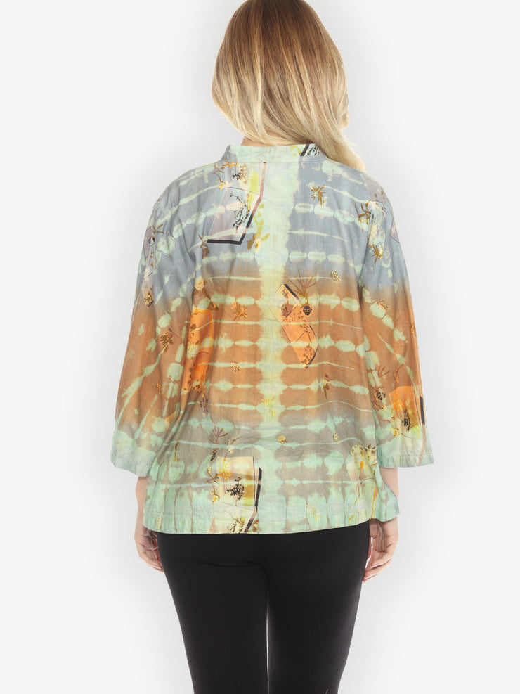 Japanese Elegance Cherry Blossom Blouse - XL