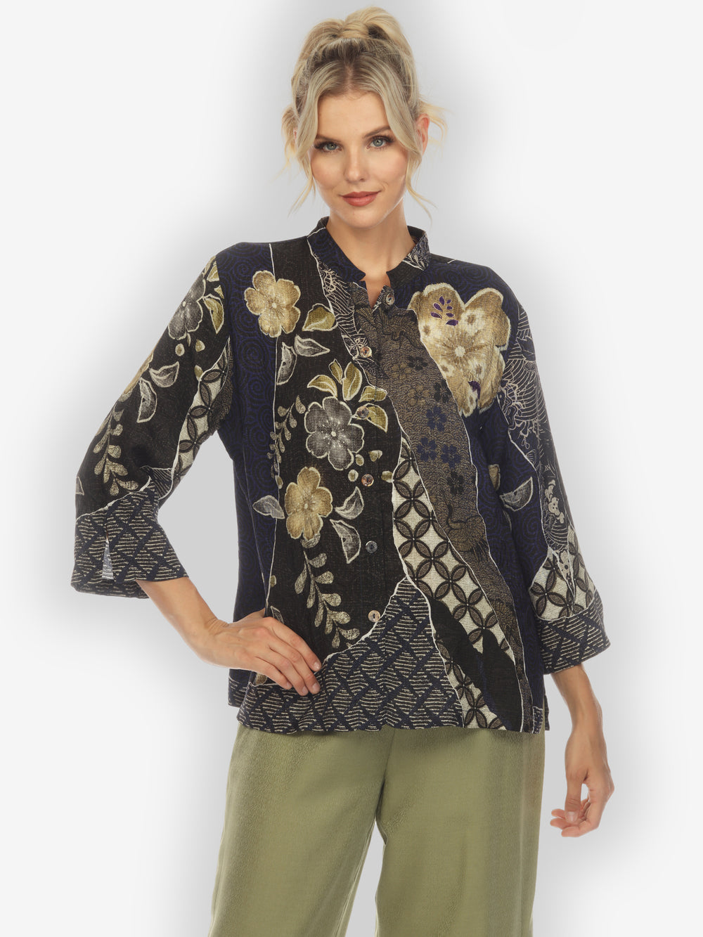 Japanese Kimono Silk Blouse