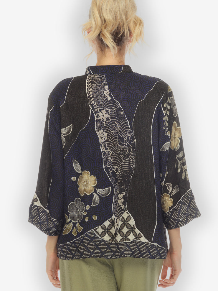 Japanese Kimono Silk Blouse