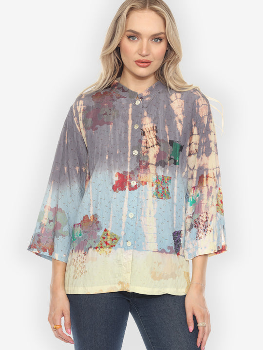 Kimono Dream Balmy Tie Dye Blouse Type B  - 0X