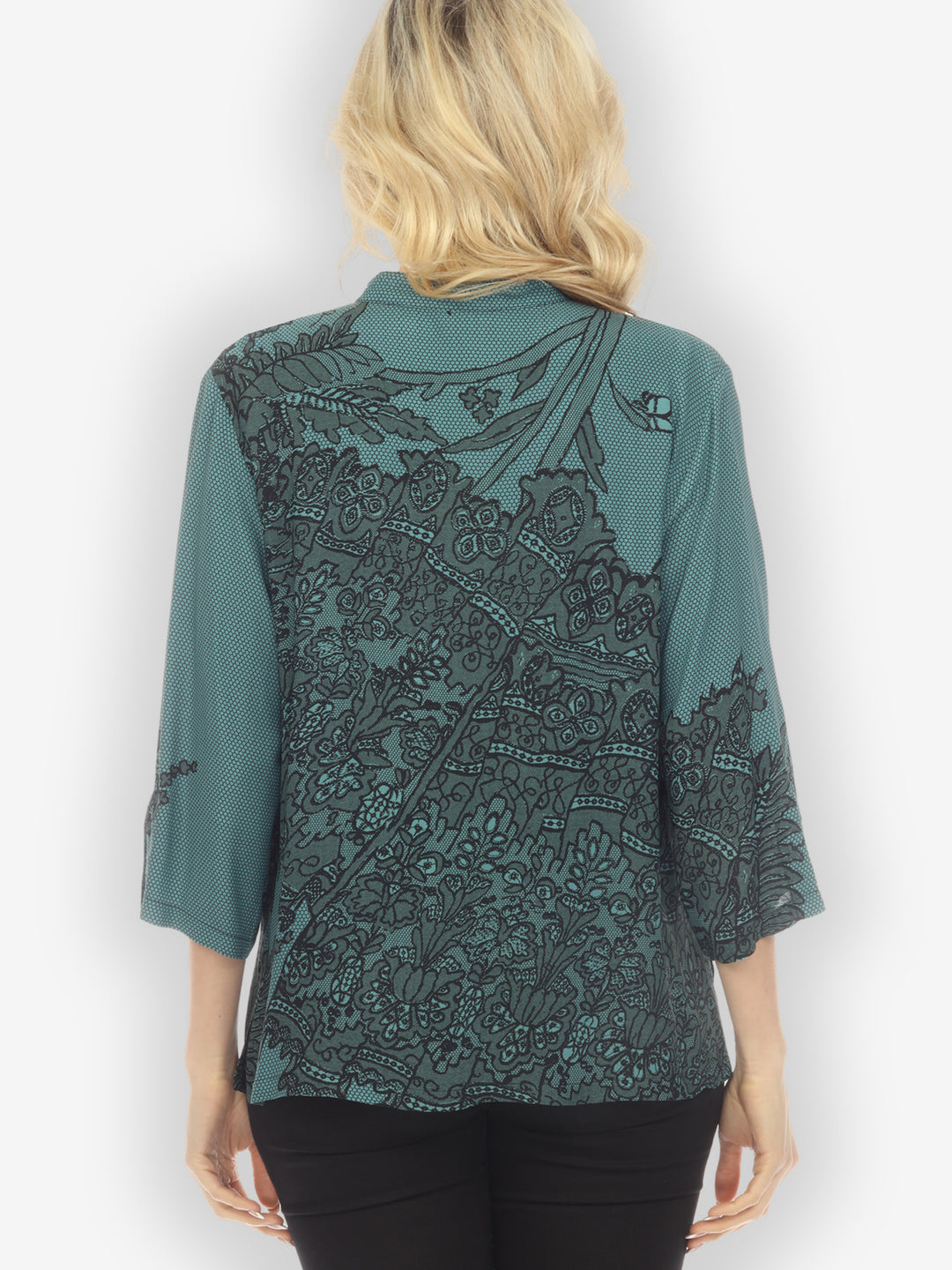 Lace Turquoise Blouse