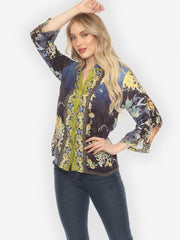 Mums Border Classic Citron Silk Blouse