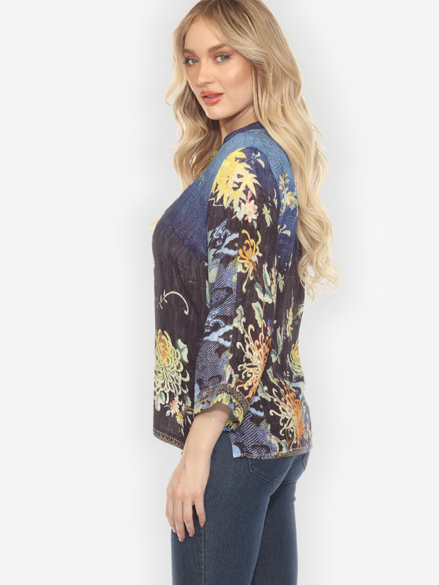 Mums Border Classic Citron Silk Blouse