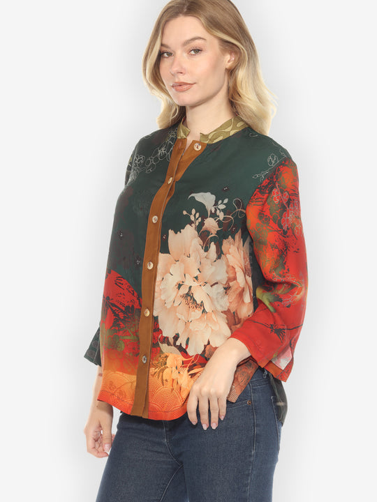 Nature Sunlight Classic Citron Silk Blouse