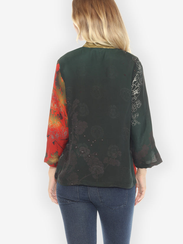 Nature Sunlight Classic Citron Silk Blouse