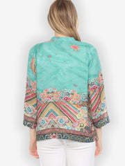 Royal Embroidery Robe Silk Blouse