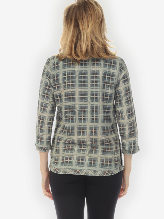 Reversible Vintage Sakura Night / Flannel Blouse - XS