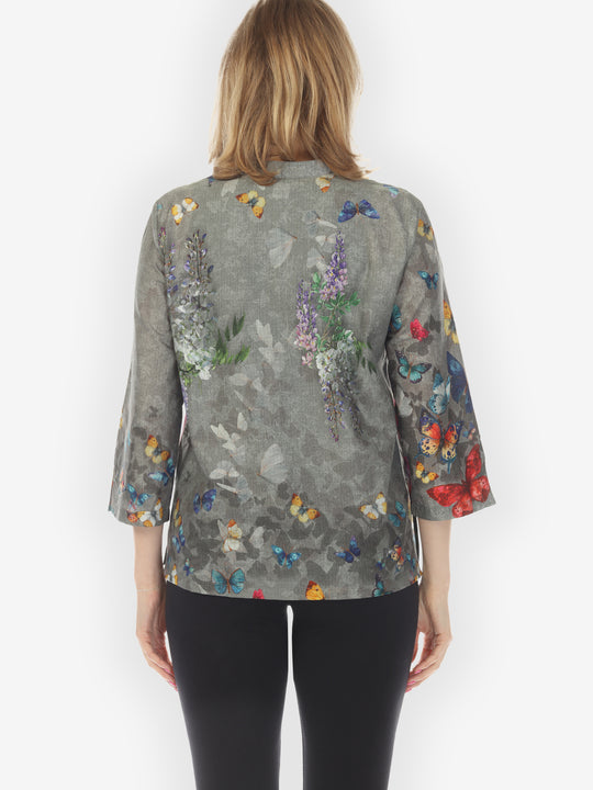 Swarm of Butterflies Cotton Blouse