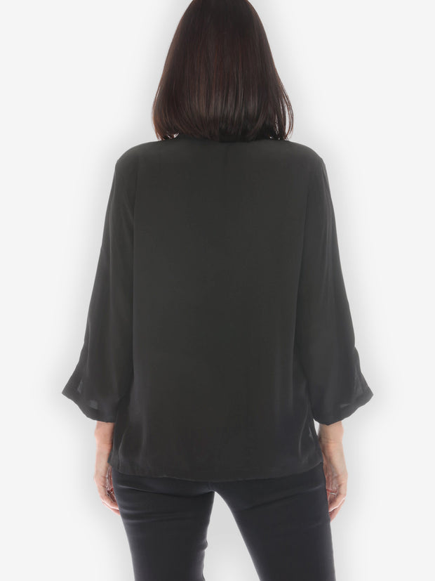 Solid Pure Silk Blouse