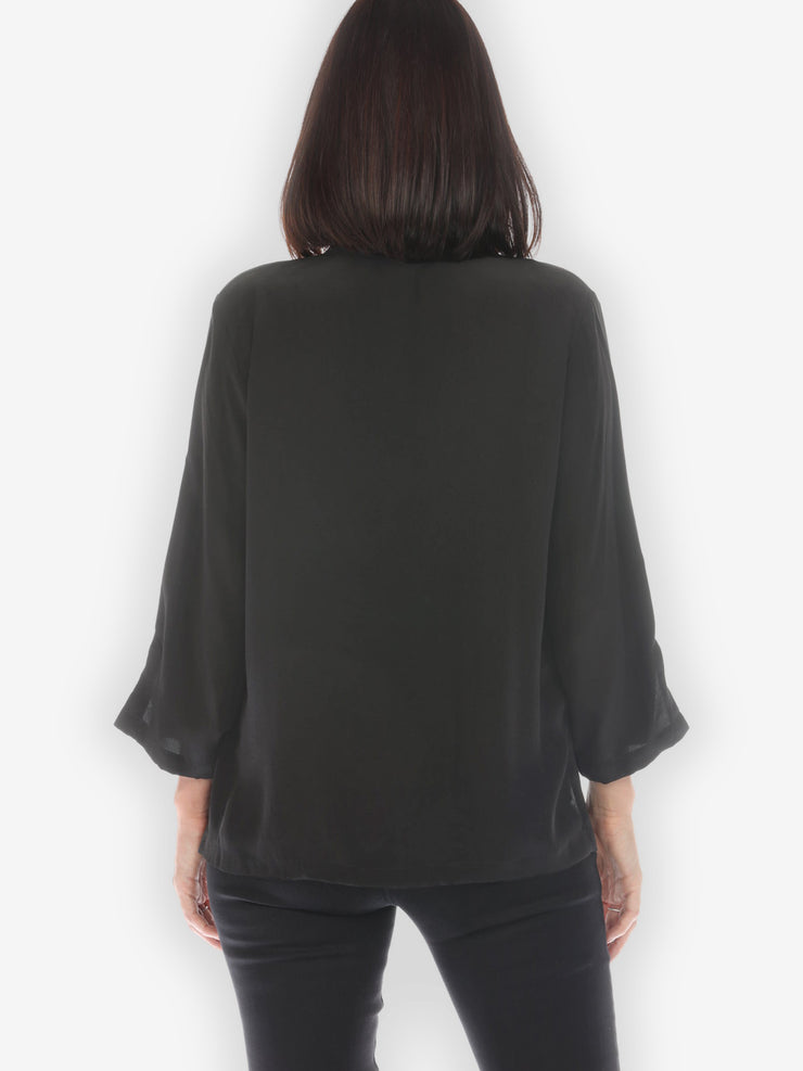 Solid Pure Silk Blouse