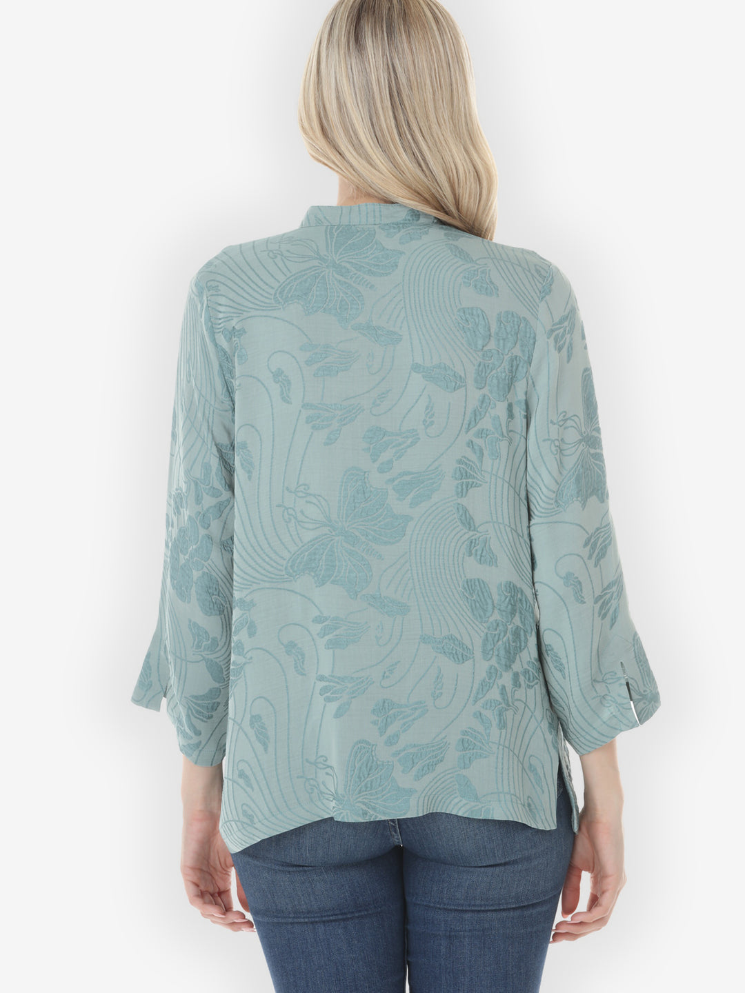 Solid Silk in Soft Teal Mint Blouse