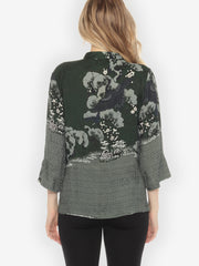 True Forest Shibori Silk Blouse - M