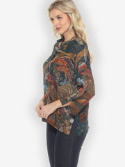 Tapestry Wisteria Silk Blouse