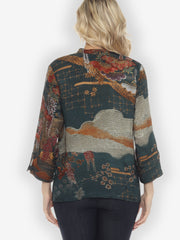 Tapestry Wisteria Silk Blouse