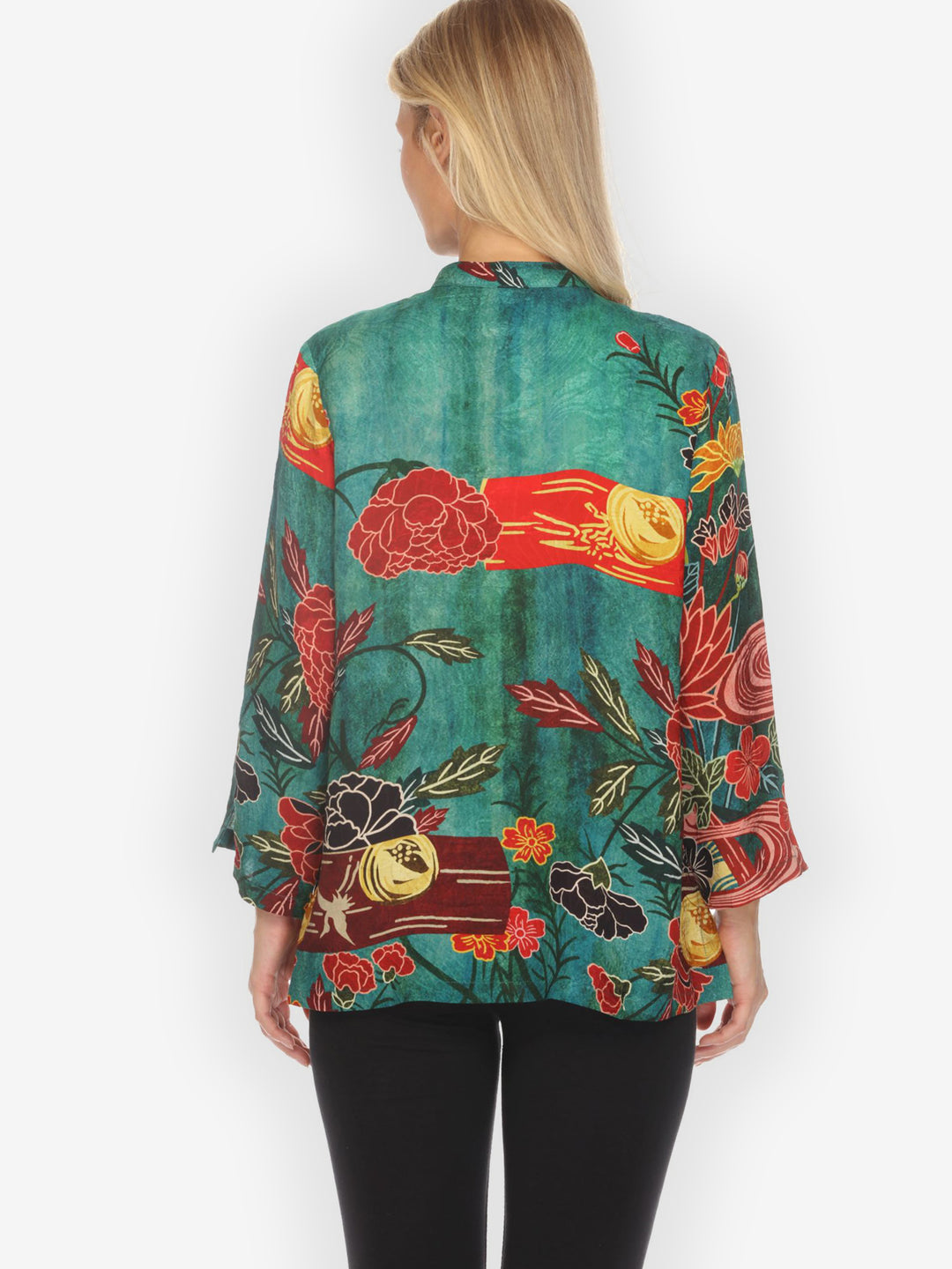 Underwater Garden Silk Blend Blouse
