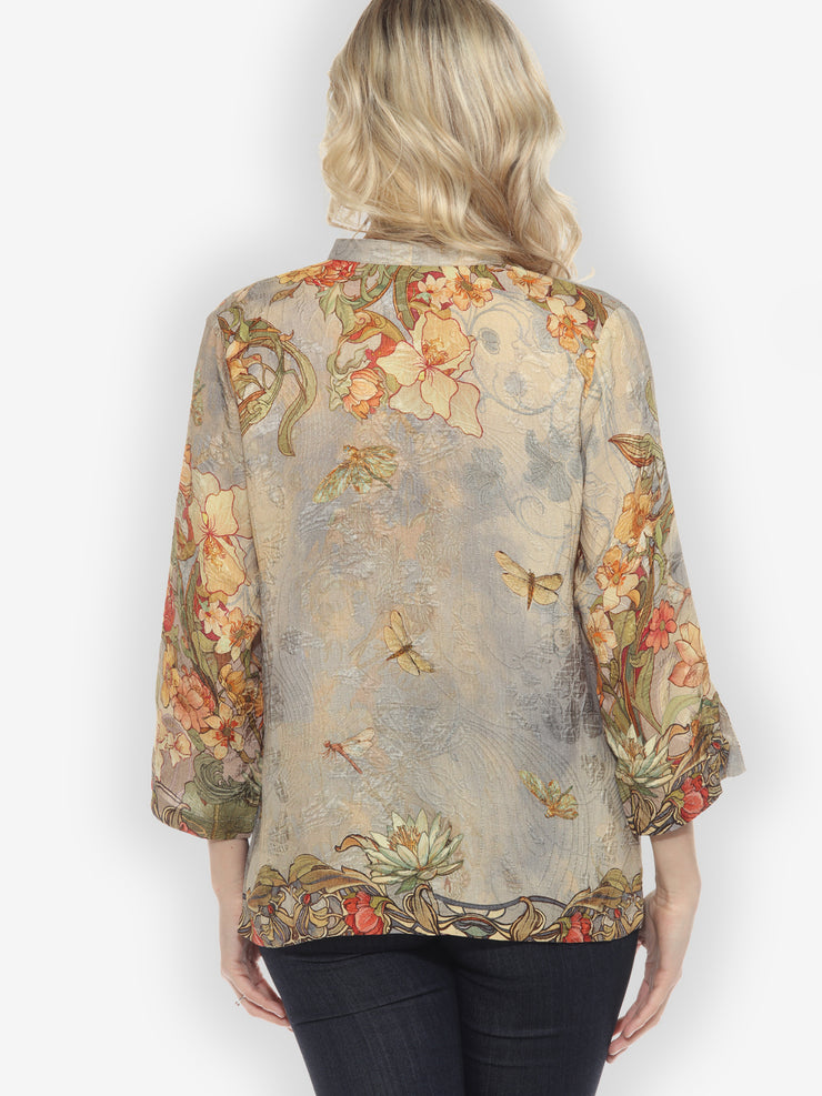 Vintage Art Nouveau Silk Blouse