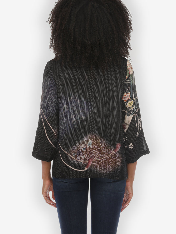 Vintage Kimono Art Silk Blouse