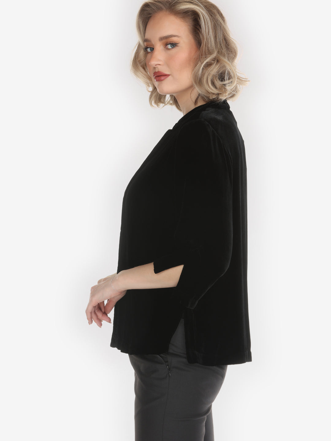 Citron Classic Velvet Blouse/Jacket