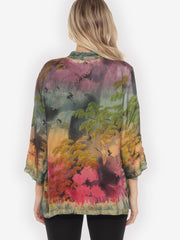 Waterfall Jungle Crane Rainbow Blouse - XL